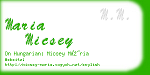 maria micsey business card